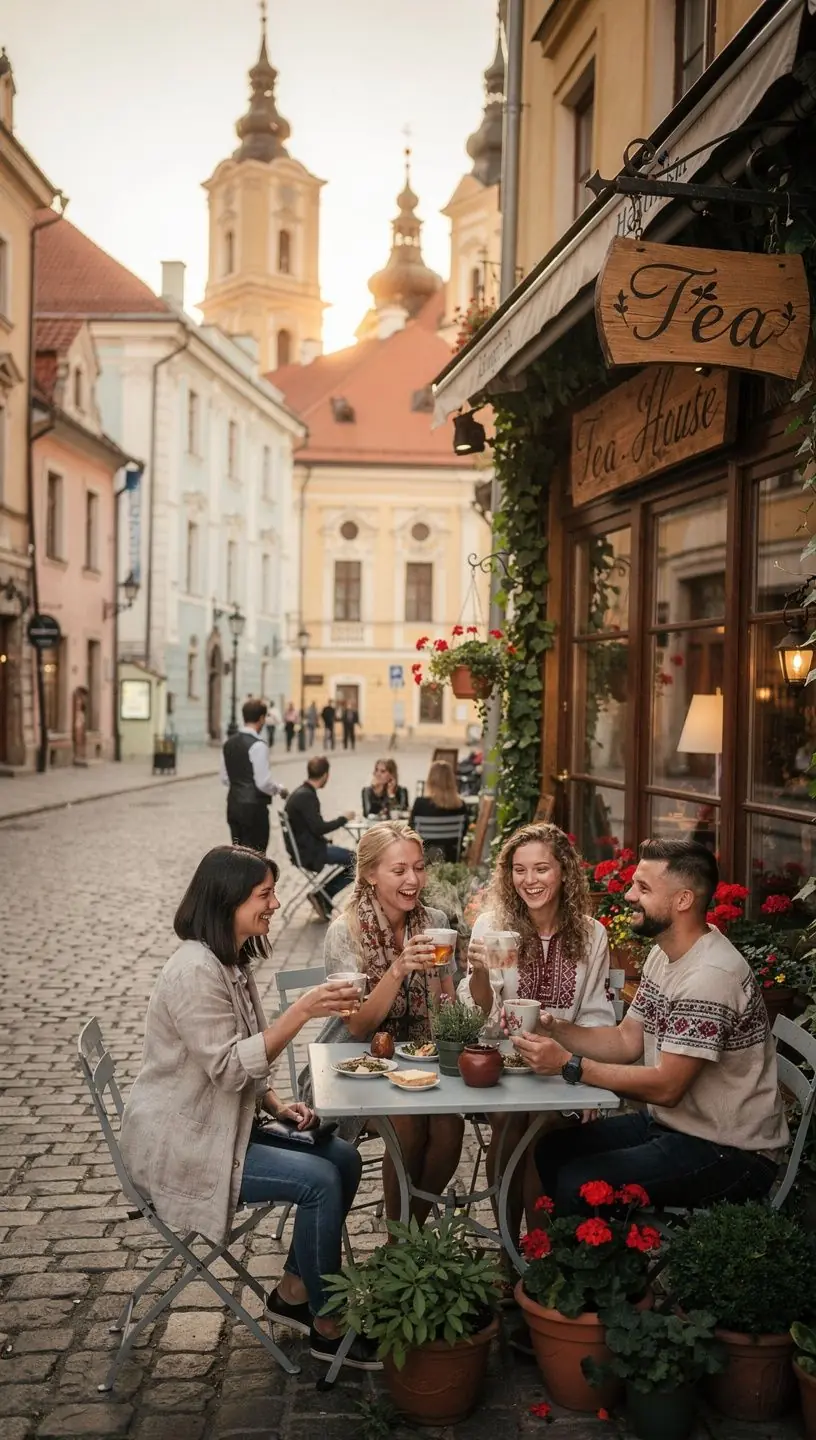 Arbatos ceremonijos akimirkos su draugais ir šeima.